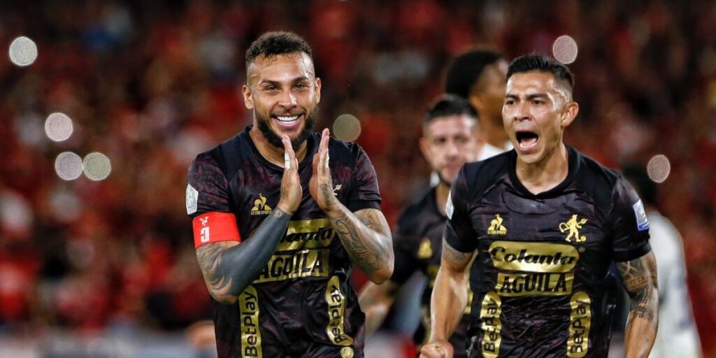 Foto: Duván Vergara celebra gol ante Millonarios. Fuente: Santiago Saldarriaga. EL TIEMPO